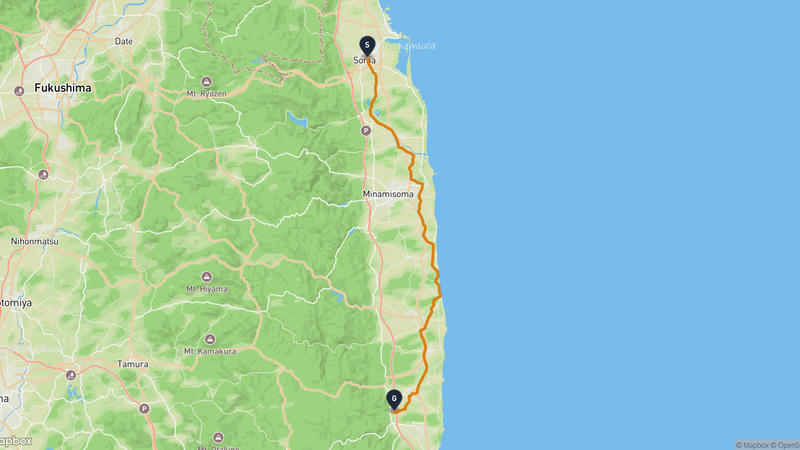 Soma to Okuma Cycling Route