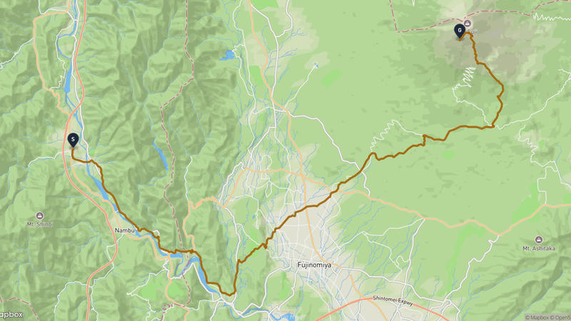 南部町至富士山 登山路線