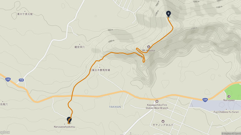 Narusawa to Lake Sai Hiking Route