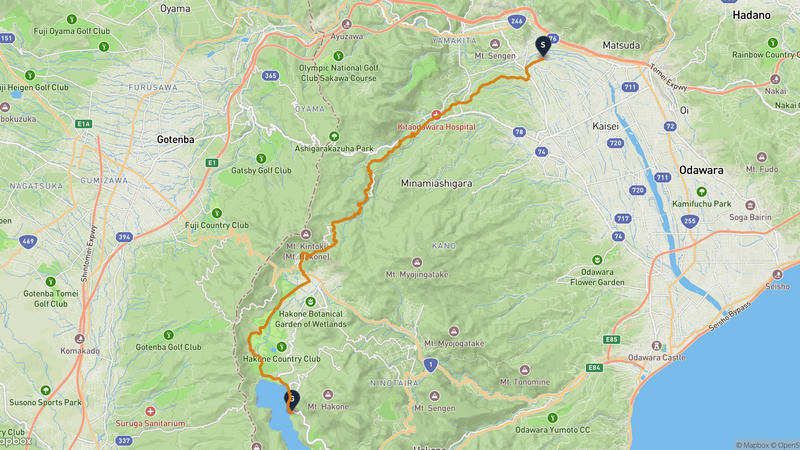 Yamakita to Lake Ashi Cycling Route