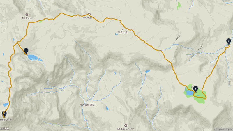 托穆劳西山至上川町 徒步路线