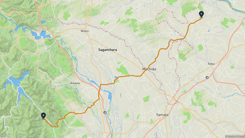讀賣樂園至清川村 徒步路线