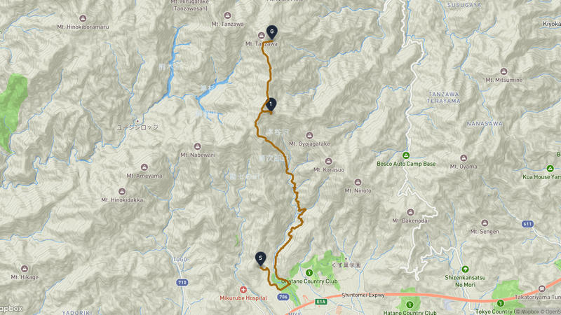 Hadano to Mount Tanzawa Hiking Route