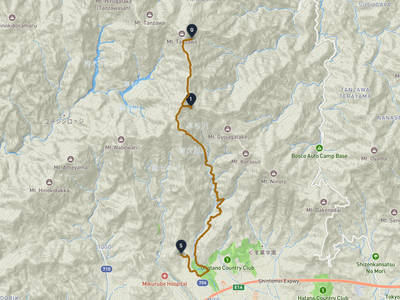 Hadano → Mount Tanzawa