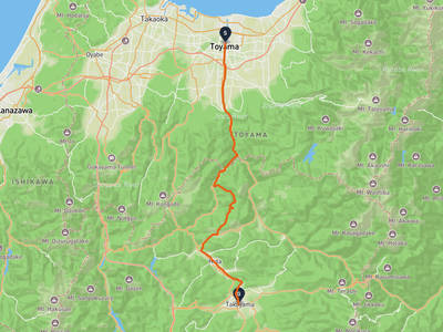富山城 → 高山城