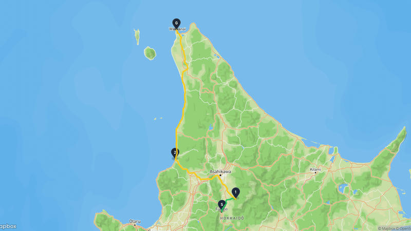 富良野市至野寒布岬 驾车路线