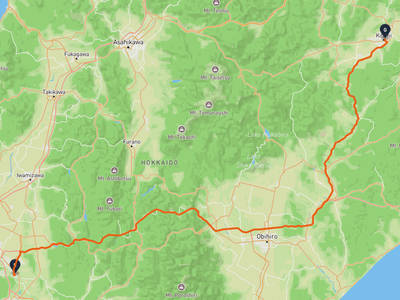 千歳市 → 北見市