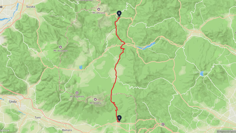 軽井沢町至草津温泉 驾车路线