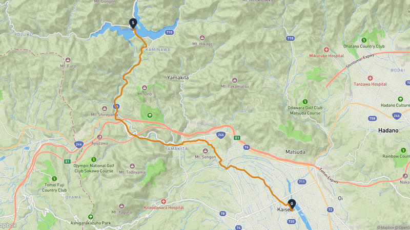 Yamakita to Kaisei Cycling Route