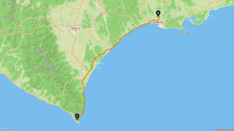 えりも町至釧路濕地 驾车路线