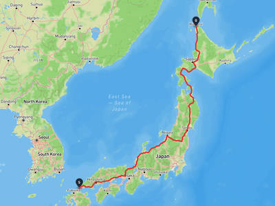 彥島 → 稚内市
