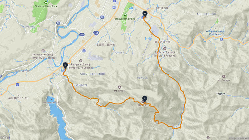 秩父市至横瀬町 徒步路线