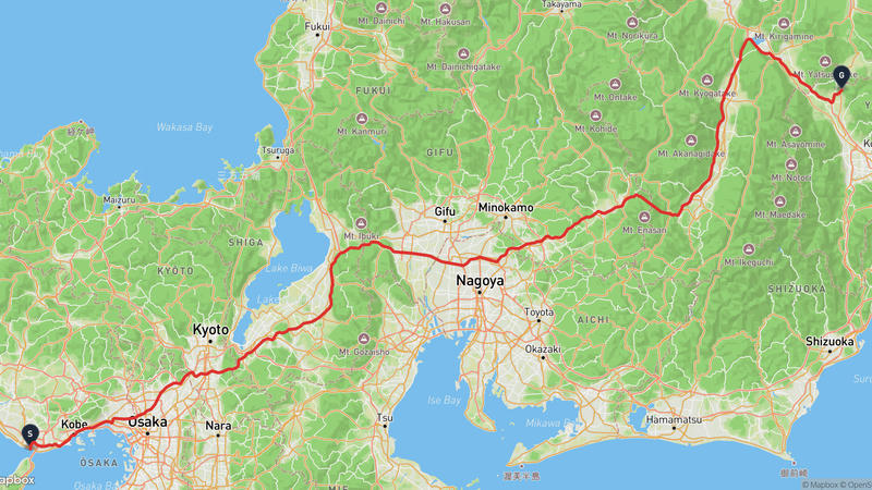 明石市立天文科學館至北杜市 驾车路线