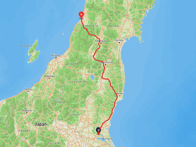 石岡市 → 鶴岡市
