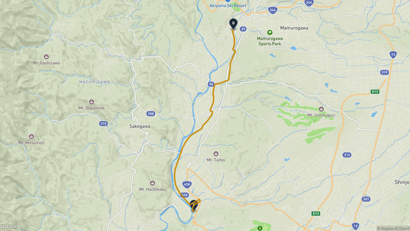 Sakegawa to Mamurogawa Hiking Route