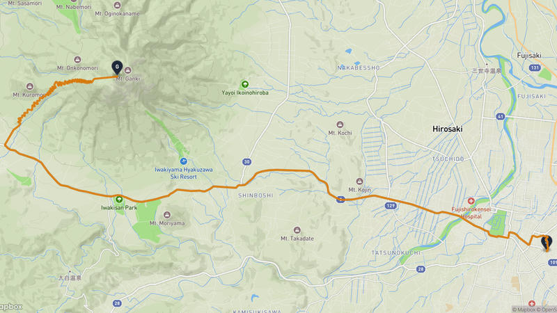 Hirosaki Castle to Mount Iwaki Drive