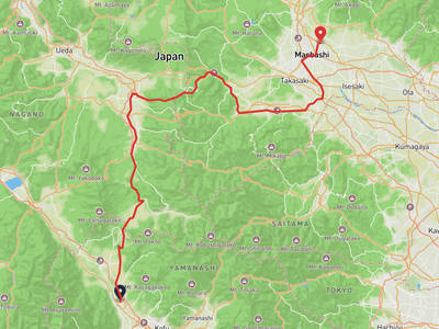 韮崎市 → 前橋市