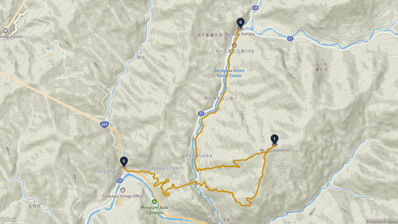 天川村〜洞川温泉 ハイキングルート