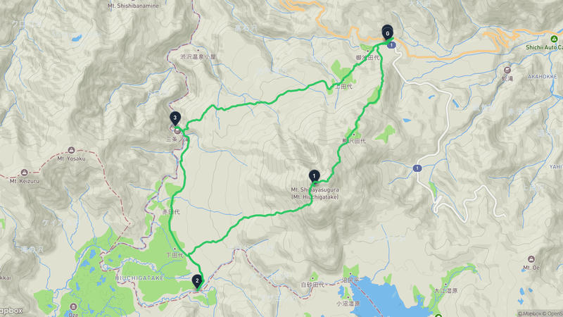 檜枝岐村 登山路線