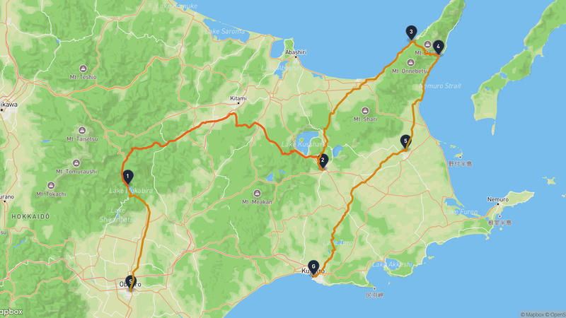 Obihiro to Kushiro Cycling Route