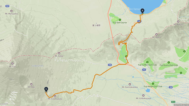 寶永山至山中湖 登山路線
