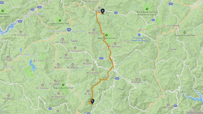 Shitara to Neba Hiking Route