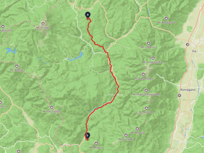 나기소다케산 → Kiso Town