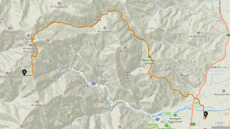 駒ヶ根市至千疊敷冰鬥 登山路線