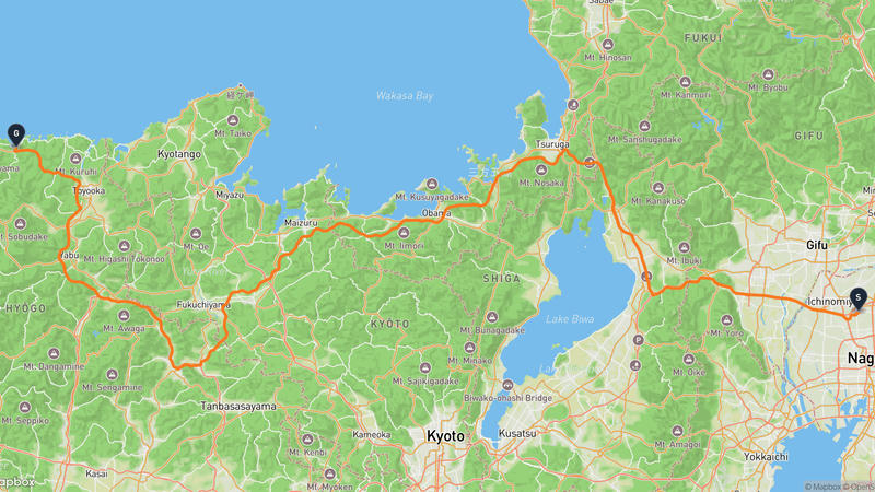 เส้นทางขับรถ Iwakura-Kami