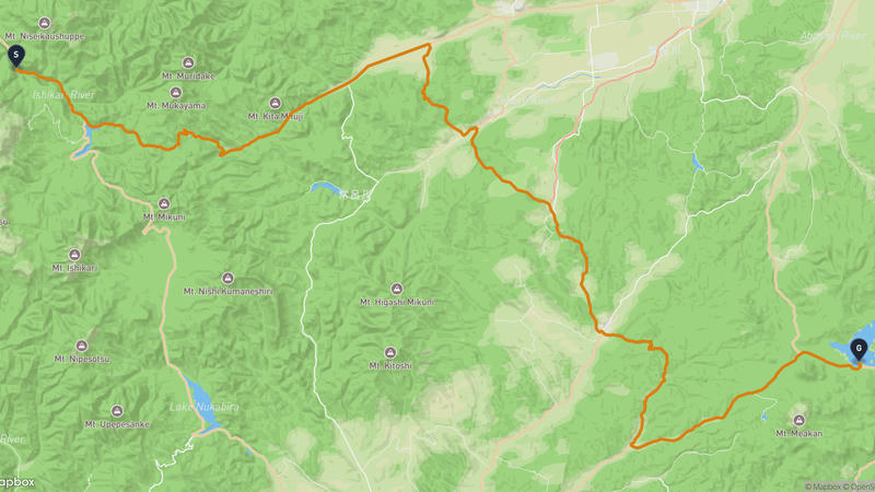 上川町至阿寒湖 駕車路線