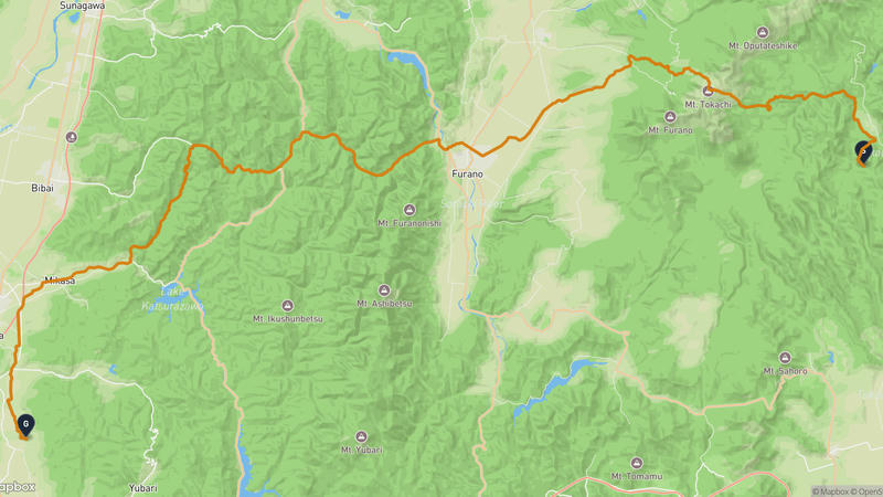 新得町〜栗山町 ハイキングルート