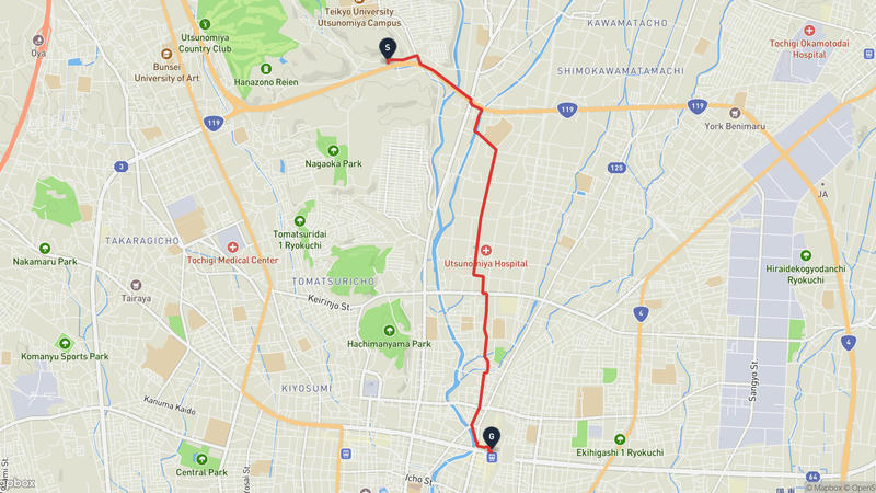 เส้นทางเดินป่า Utsunomiya-ปราสาทอุตสึโนมิยะ