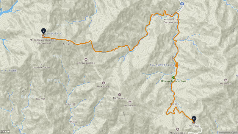 Mount Ōyama (Kanagawa) to Mount Tō Hiking Route