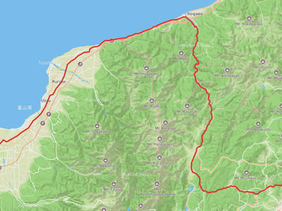 善光寺 → 富山城