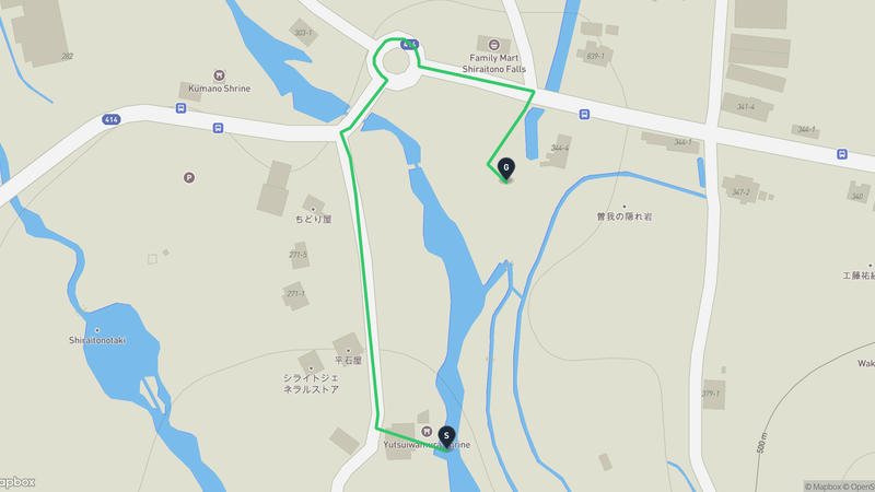 音止瀑布至白系瀑布 驾车路线