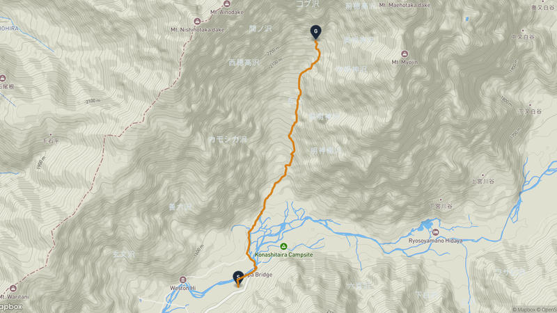 Kamikōchi to Mount Hotakadake Hiking Route
