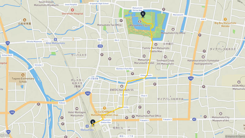 松本城至鬆本市鐘錶博物館 登山路線