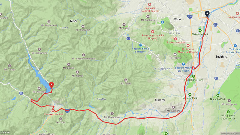 札幌電視塔至定山溪 徒步路线