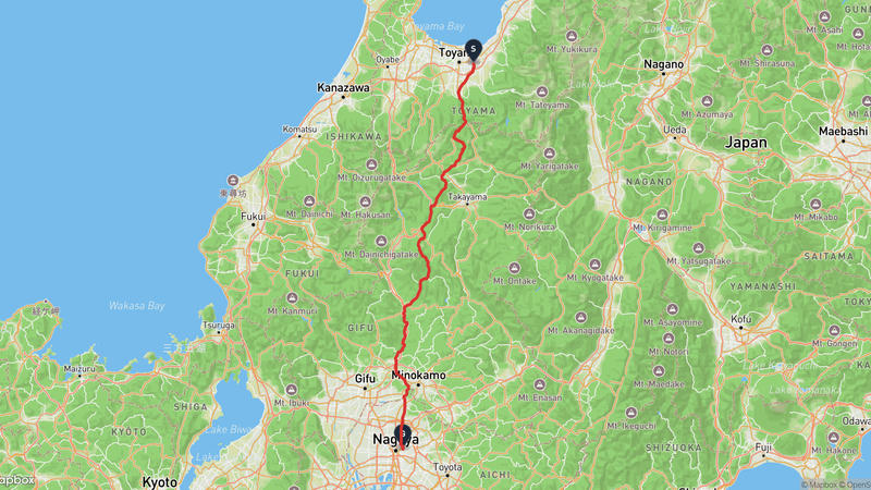 Tateyama to Yamada Tenmangū Hiking Route