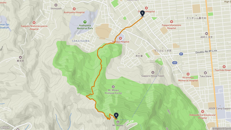 藻岩山 ハイキングルート