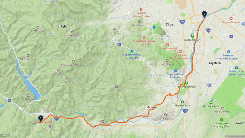 เส้นทางเดินป่า Jōzankei Onsen-ซัปโปะโระทีวีทาวเวอร์