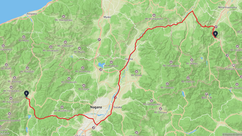 เส้นทางขับรถ Hakuba-เมชิชิซัง