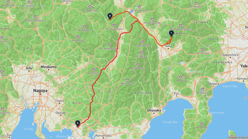 Toyokawa Inari to Narai-juku Hiking Route