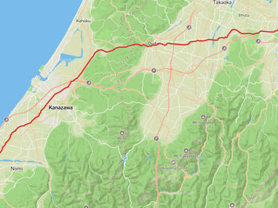 富山県美術館 → 小松市