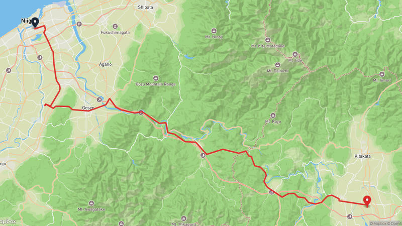 Niigata Science Museum to Yugawa Hiking Route