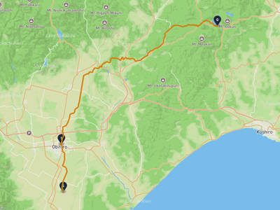 帯広市 → 阿寒湖
