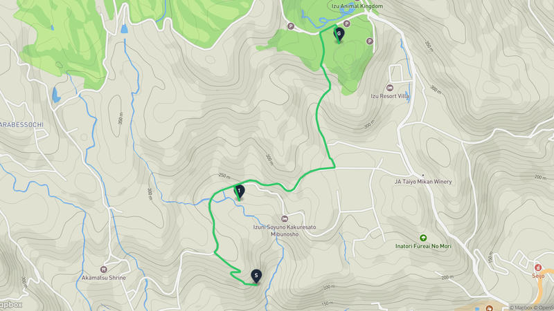 稻取溫泉至東伊豆町 登山路線
