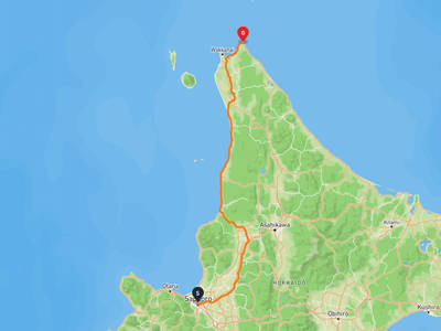 JR塔大樓 → 宗谷岬