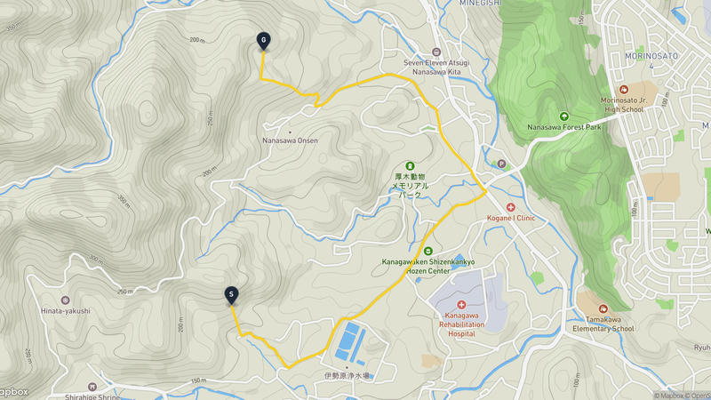 伊勢原市至厚木市 登山路線