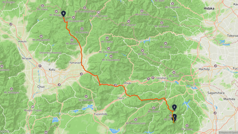 塔之岳至金峰山 登山路線